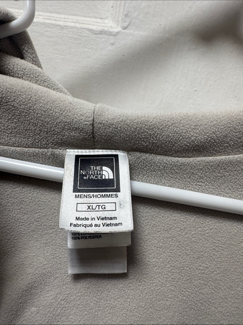 The North Face Men's Striped Zip Hoodie in Gray, Cream & Yellow - Picture 2 of 3